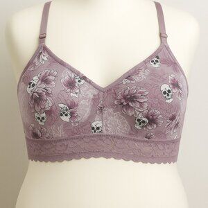 ‼️FLASH SALE‼️Torrid Curve Mauve Skull & Floral Lace Bralette